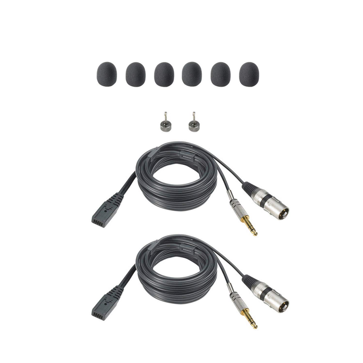 Audio-Technica BPHS1 Professional Broadcast Stereo Headset (2-Pack) with Dual 10ft XLR Cables, Cleaning Kit, 6 Reusable Cable Ties & 1-Year Warranty - Ideal for Podcasting, Radio Broadcasting & Studio Recording