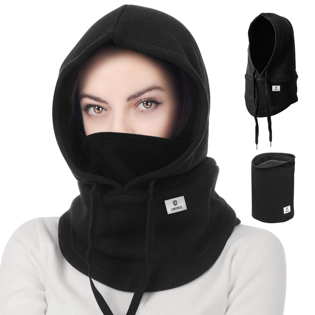 C CALOICS Ski Mask Winter Balaclava - Windproof Face Cover for Men & Women - Cold Weather Protection for Skiing, Snowboarding, Motorcycle Riding & Outdoor Activities