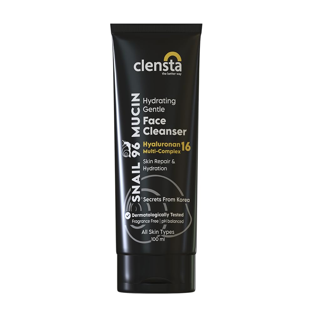 Clensta Snail 96 Mucin Skin Repair Gentle Face Cleanser | 96% Snail Secretion Filtrate | Korean Skincare for Hydration & Skin Repair | All Skin Types (Women & Men) | 100ml | Perfect for Daily Skincare Routine & Travel