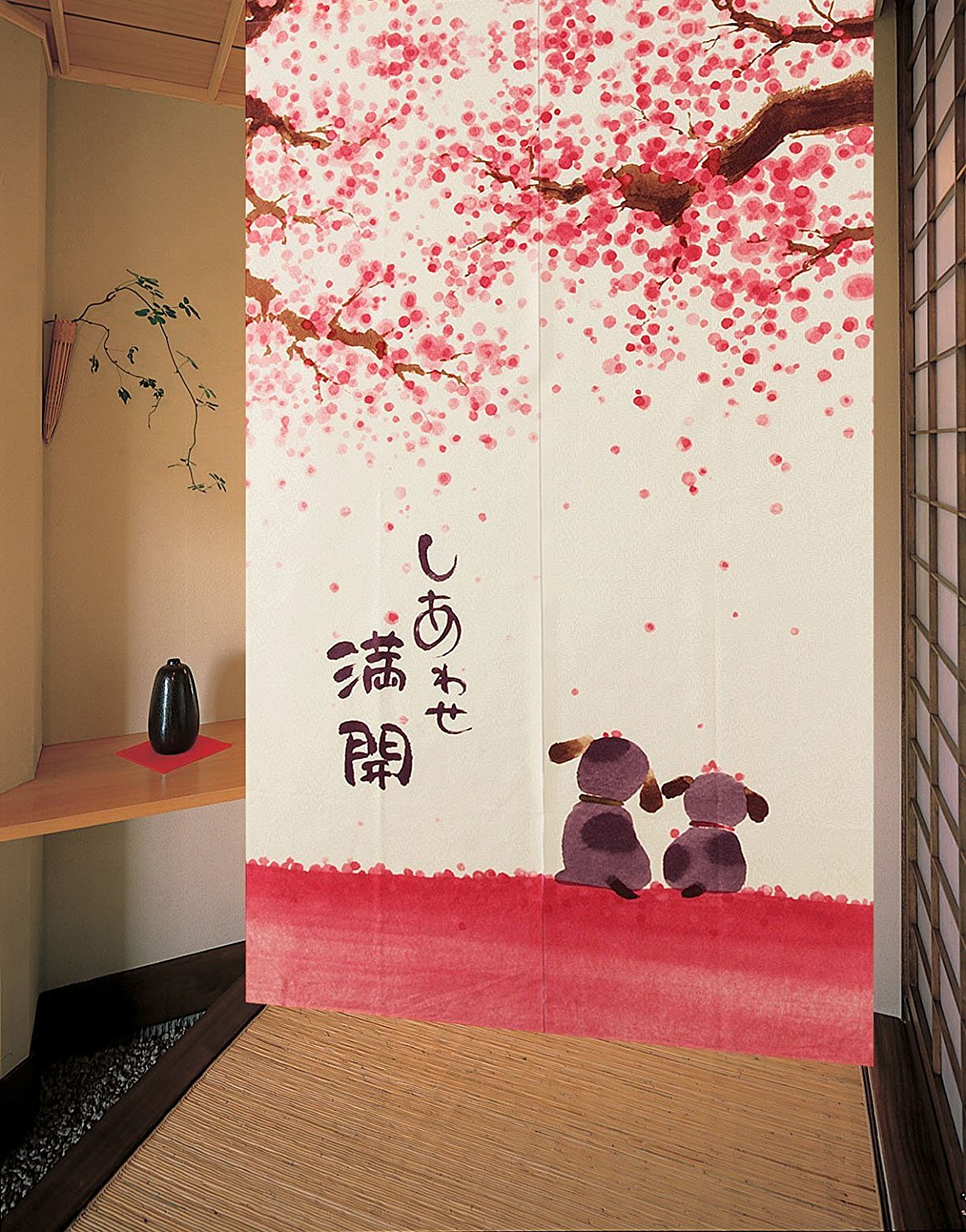 Japanese Noren Door Curtain - Traditional Fish Design (Style 70) for Home Decor, Restaurant Partition & Asian-Inspired Interior Design
