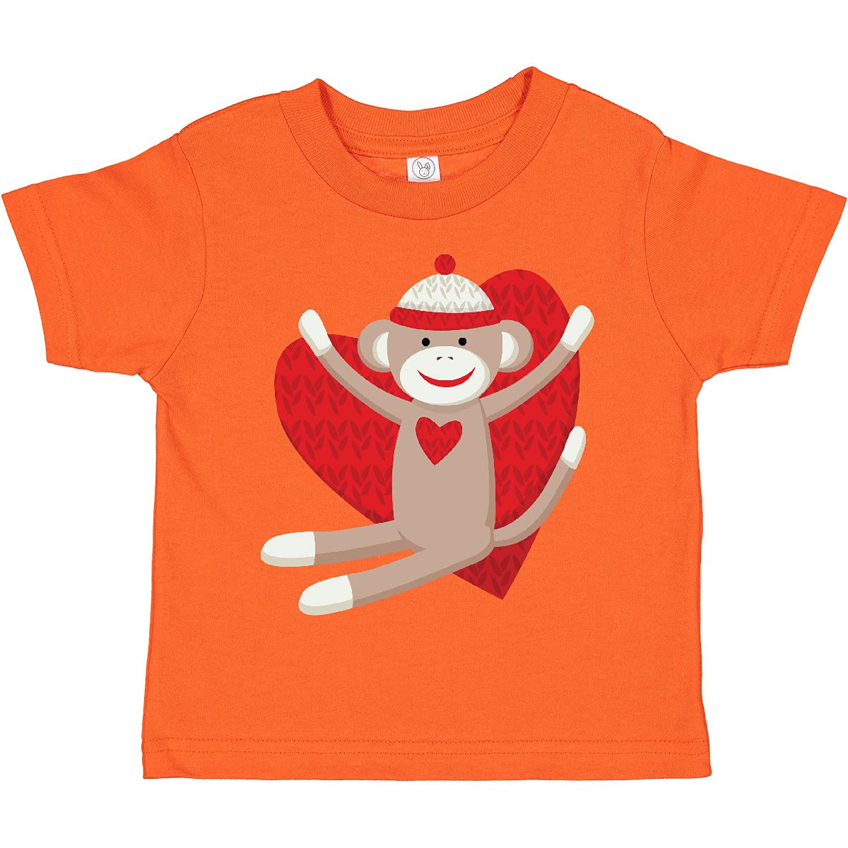 Inktastic Hug Sock Monkey Toddler T-Shirt - Cute Cotton Short Sleeve Tee for Boys & Girls - Perfect for Playdates, Daycare & Family Photos