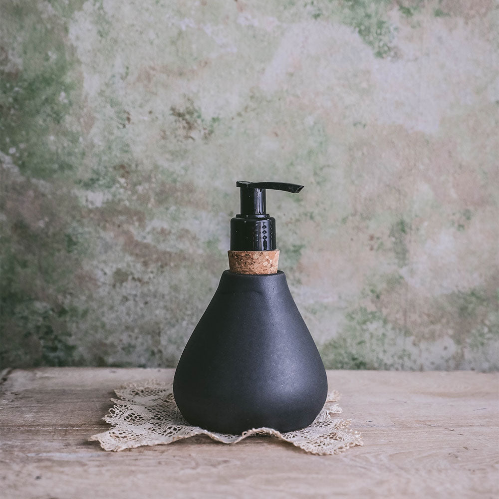 Handmade Ceramic Soap Dispenser for Bathroom & Kitchen - Elegant Liquid Soap Pump for Modern Farmhouse, Spa, and Luxury Home Decor