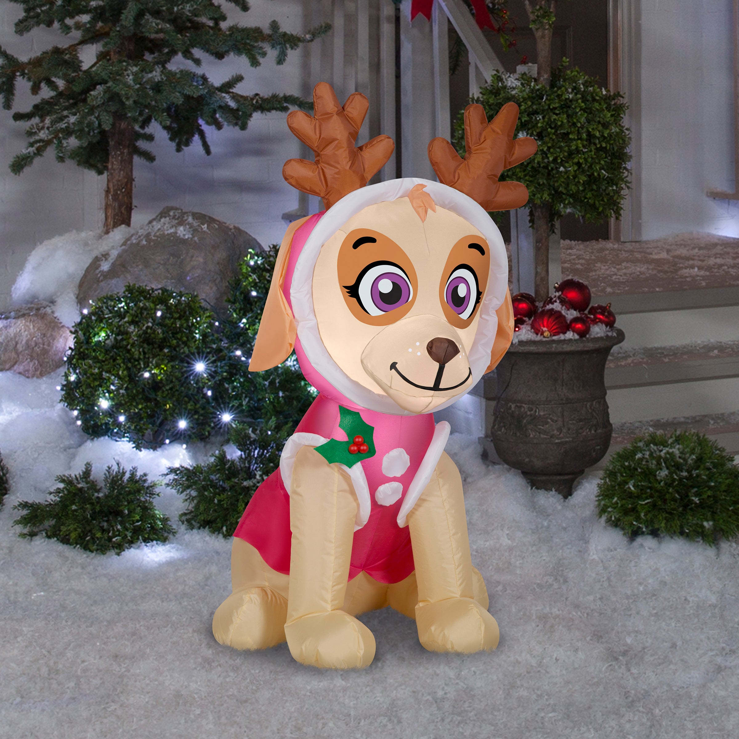 3.5 ft Inflatable Skye from Paw Patrol with LED Lights - Perfect for Kids' Birthday Parties, Pool Floats, and Holiday Decorations
