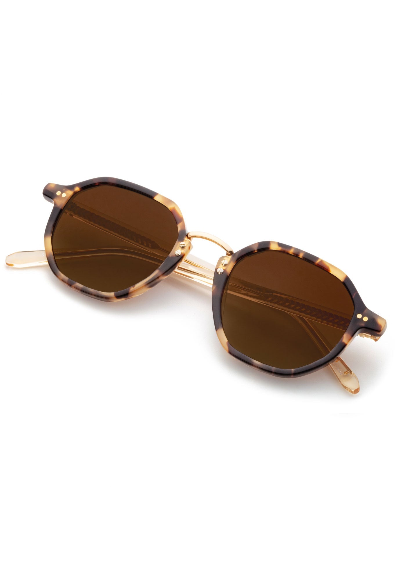 DAKOTA | Iberia + Haze Polarized 18K Gold Sunglasses for Men & Women - UV Protection, Fashion Eyewear for Driving, Beach & Outdoor Activities