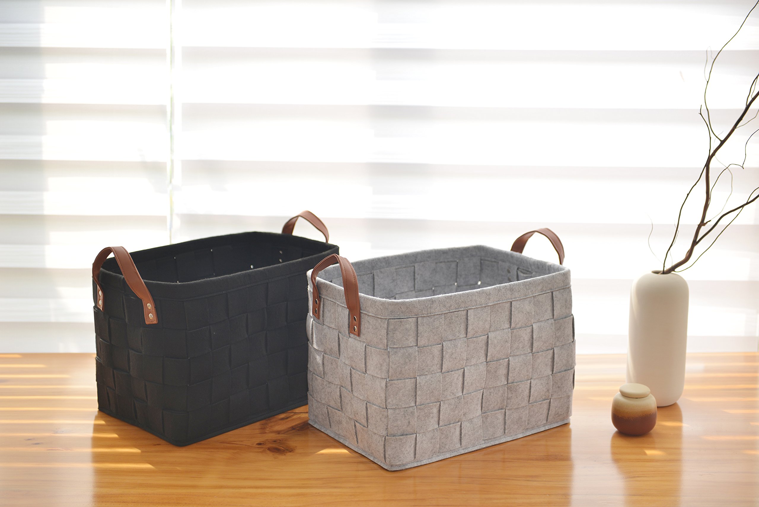 Foldable Storage Bins with Handles - Large Collapsible Fabric Storage Box for Nursery, Kids Room, Toys, Clothes & Towels | Space-Saving Home Organization Solution (16