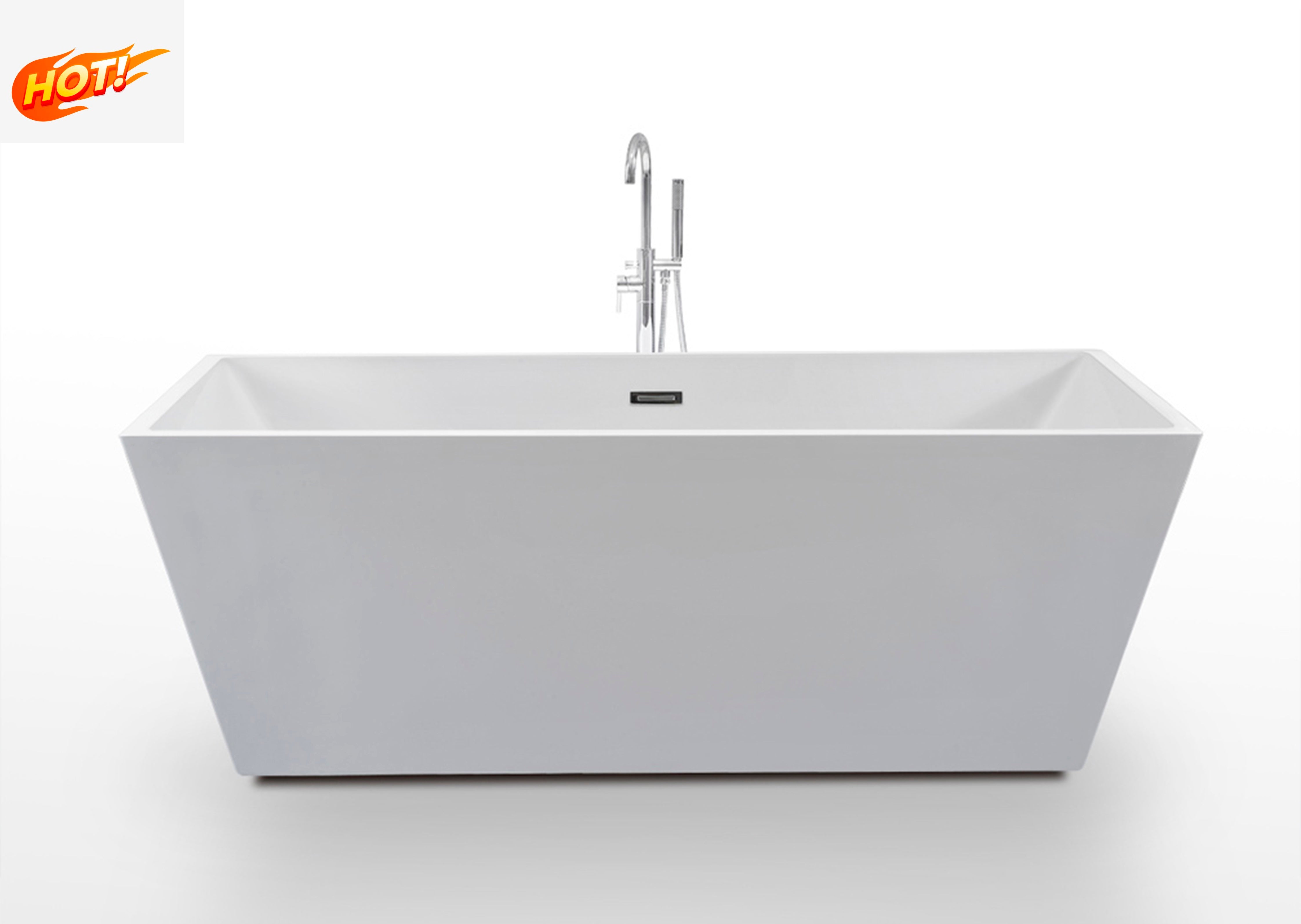 CM7102 67-Inch Freestanding Acrylic Composite Bathtub - Modern Soaking Tub for Luxury Bathrooms | Spa-Like Relaxation at Home