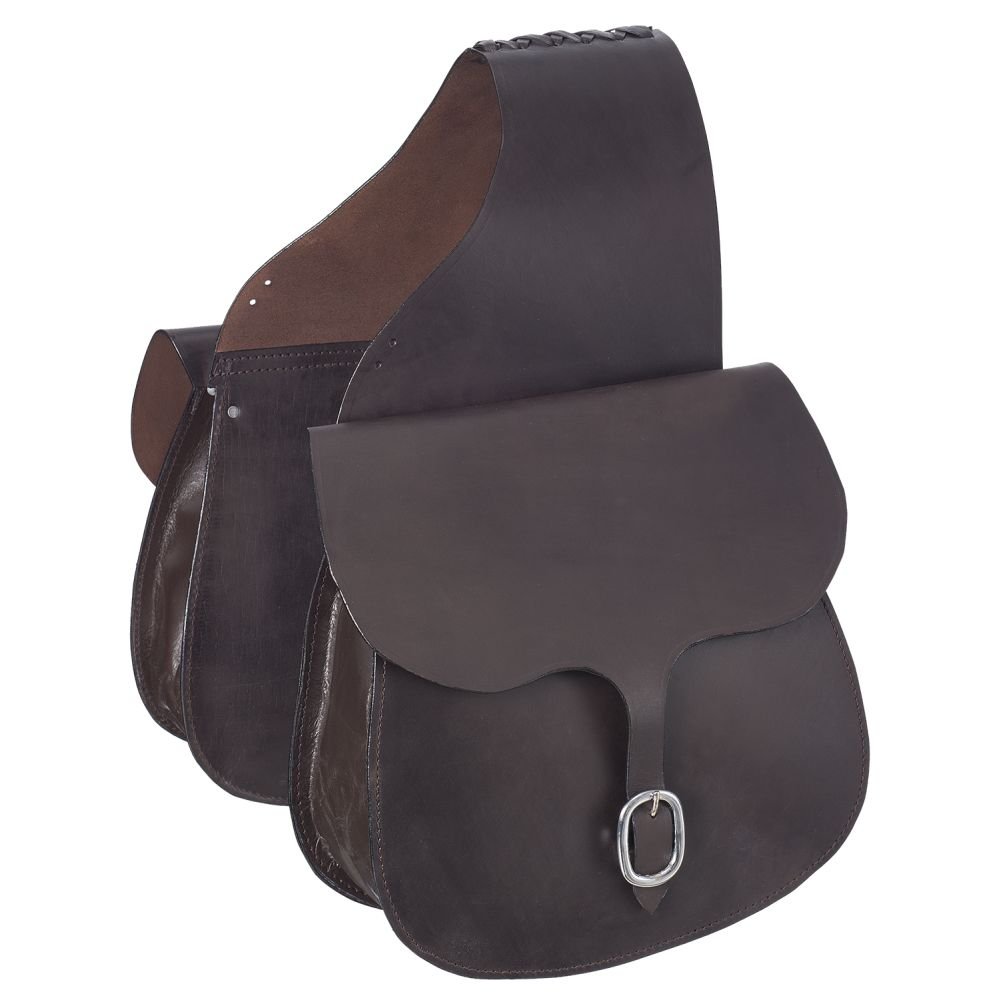 Durable Leather Saddle Bag for Equestrian Riding - Western Horse Tack Accessory for Trail Riding & Horse Shows