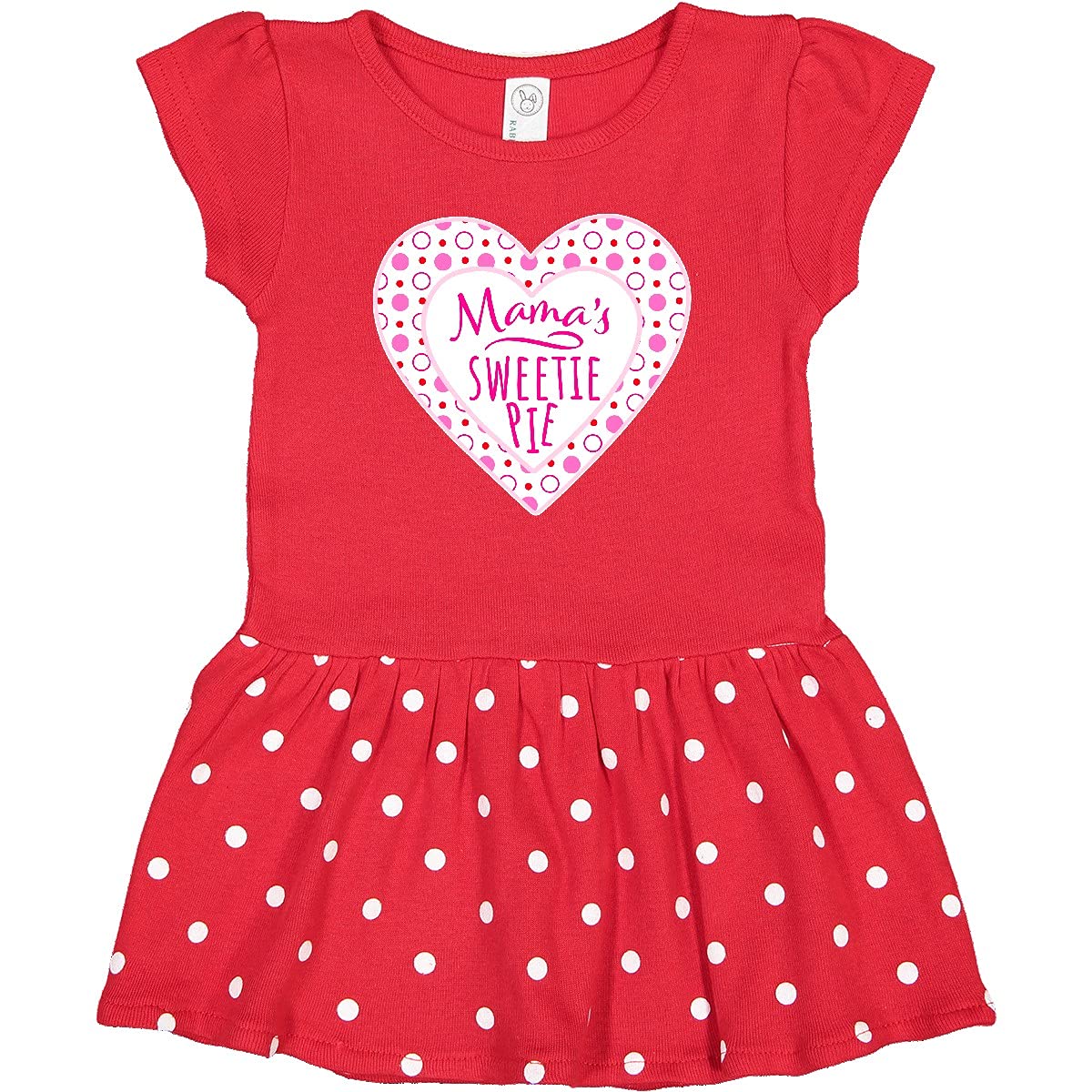 Inktastic Mama's Sweetie Pie with Pink Hearts Infant Baby Girl Dress - Perfect for Birthday, Photo Shoots & Special Occasions