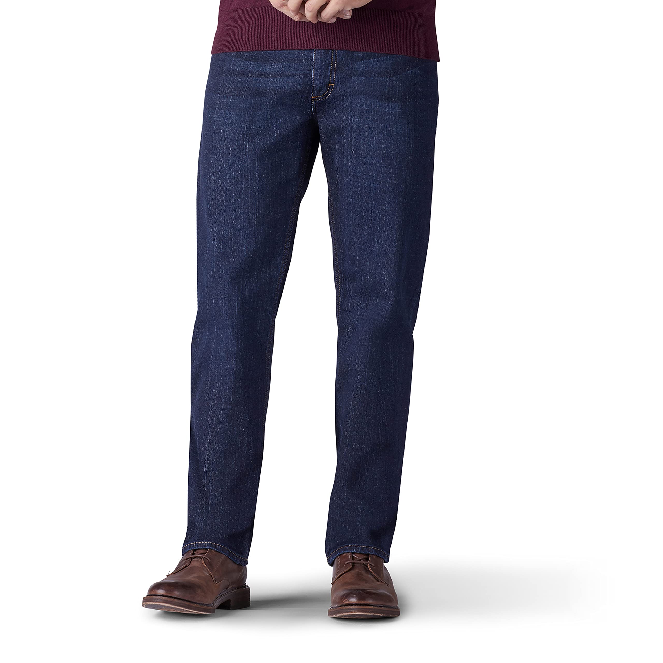 Lee Men's Regular Fit Straight Leg Jeans - Classic Denim Pants for Casual Wear & Everyday Comfort