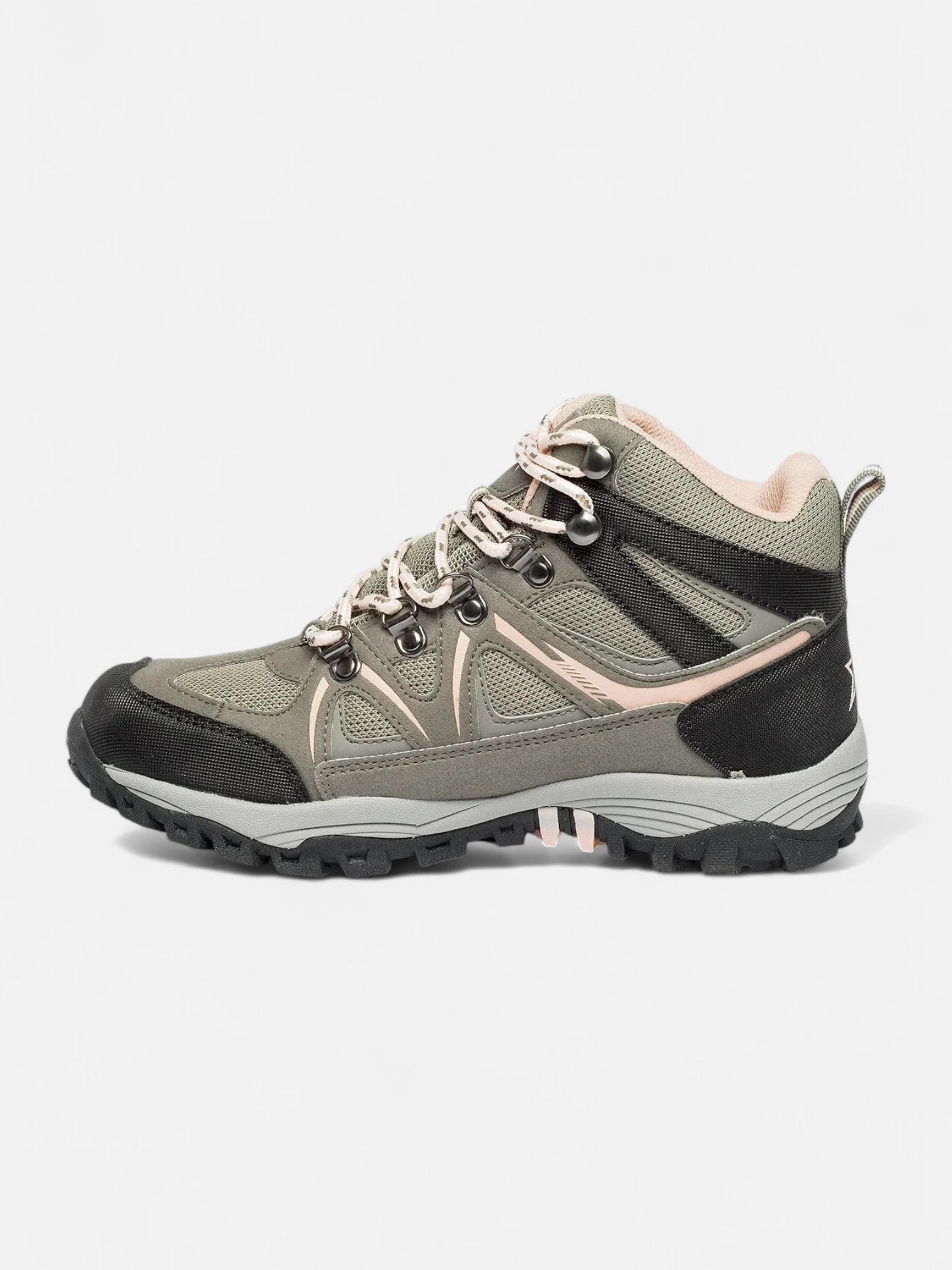 Waterproof Alaska Jade Hiking Boots for Women - Olive & Pink - Perfect for Outdoor Adventures, Trekking & Camping