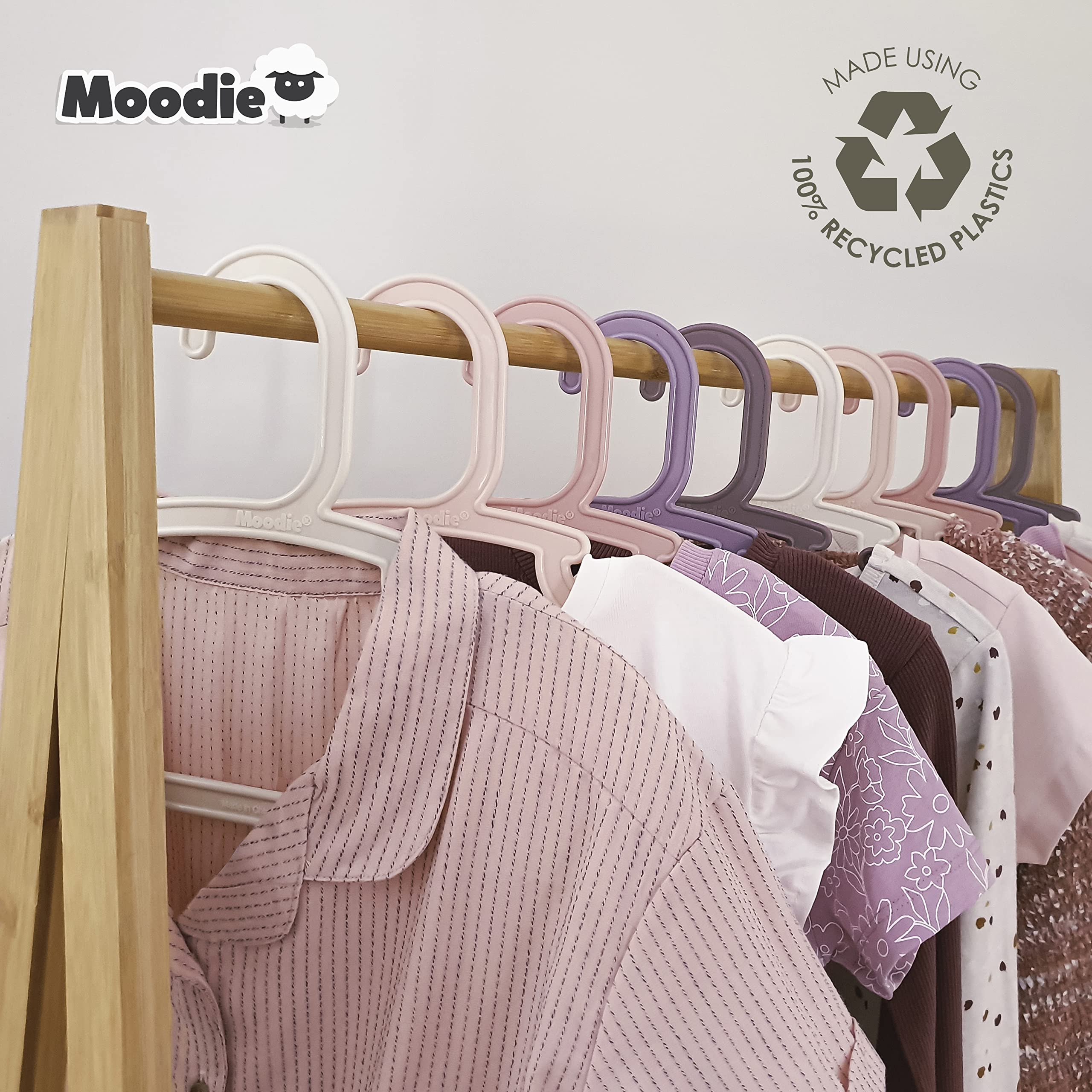 **Eco-Friendly Recycled Plastic Kids Hangers – 13.5