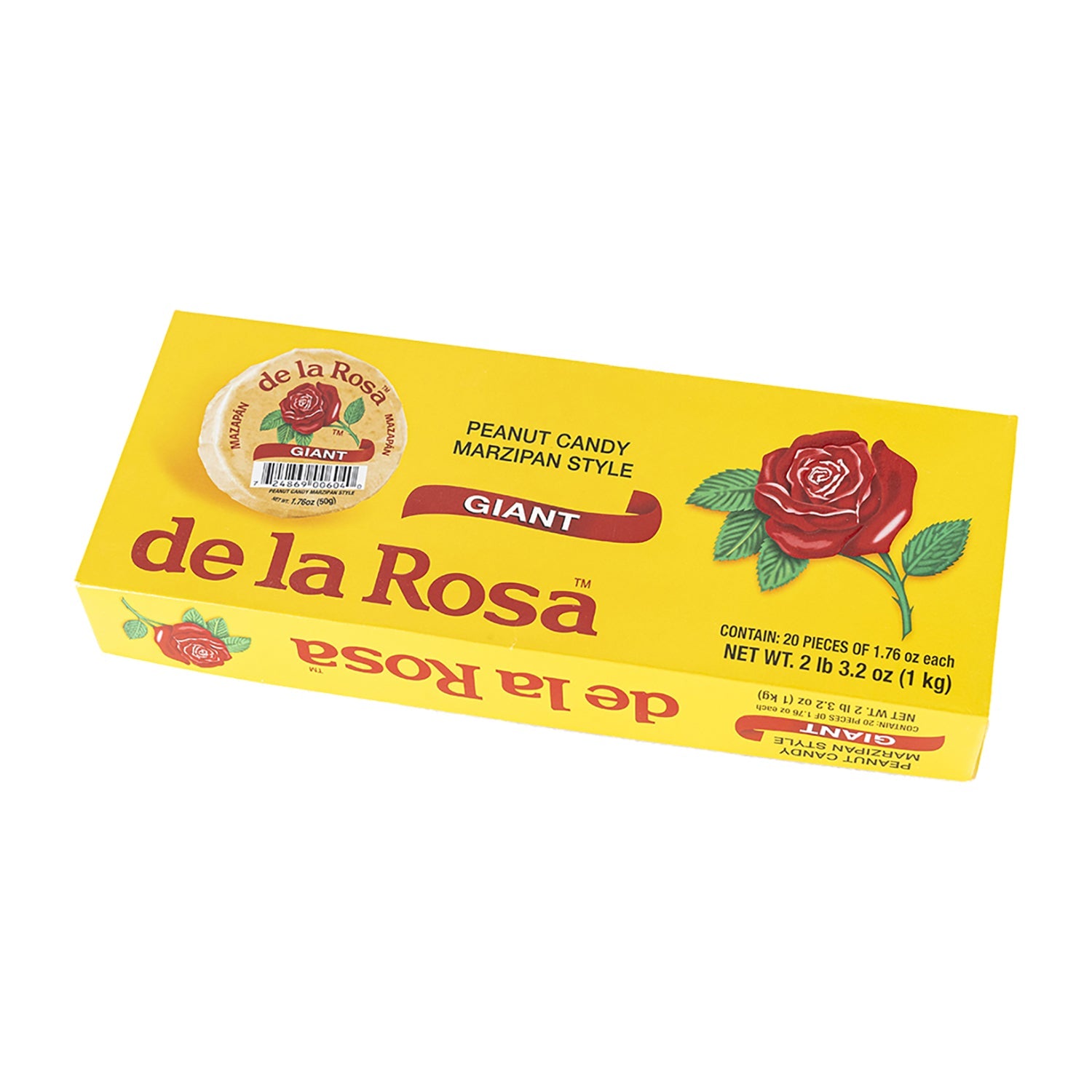 De La Rosa Giant Mazapan Peanut Candy | 20 Count Box | Mexican Sweet Treat for Parties, Gifts & Snacking