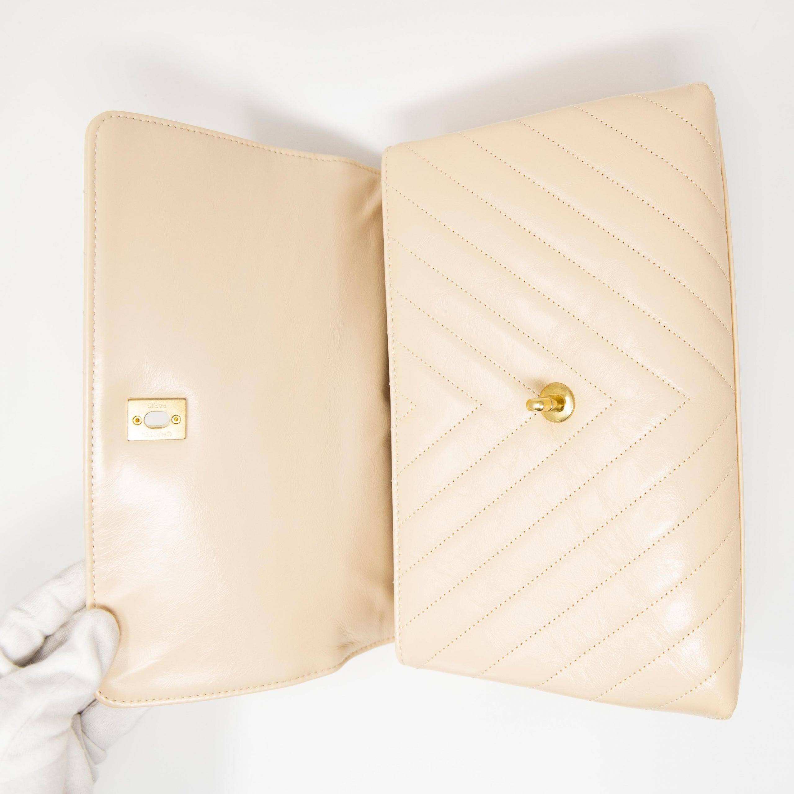 Chanel Beige Medium Coco Handle Bag - Classic Quilted Leather Crossbody & Shoulder Purse for Women | Perfect for Work, Date Night & Special Occasions
