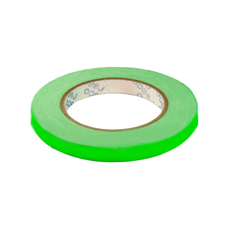 GaffTac 12 Fluorescent Green Spike Tape - 12mm x 25m Roll - High Visibility Marking Tape for Stage, Film & Event Floor Marking