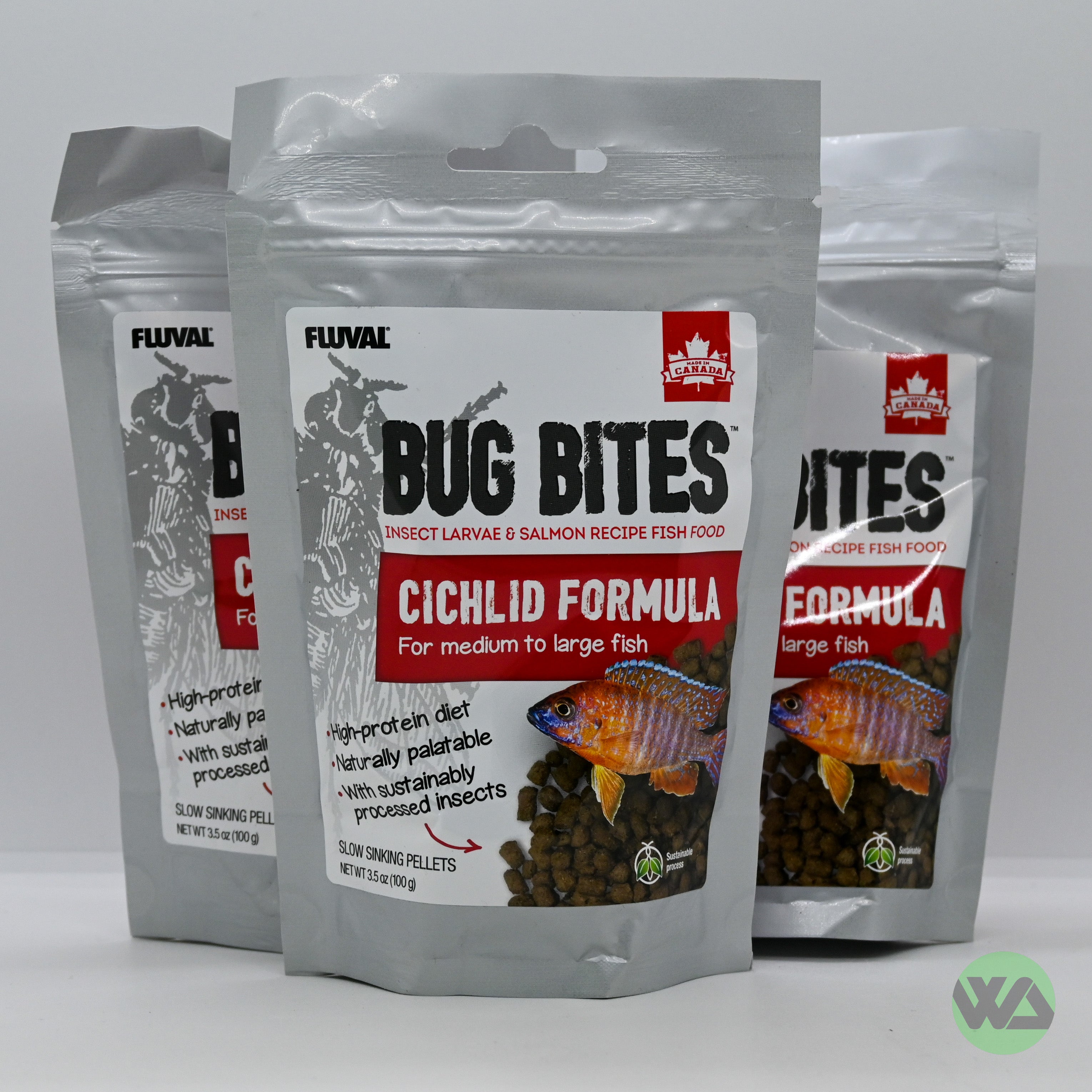Fluval Bug Bites Cichlid Formula Slow Sinking Pellets - High Protein Fish Food for African Cichlids - Ideal for Aquarium & Tropical Fish Tanks