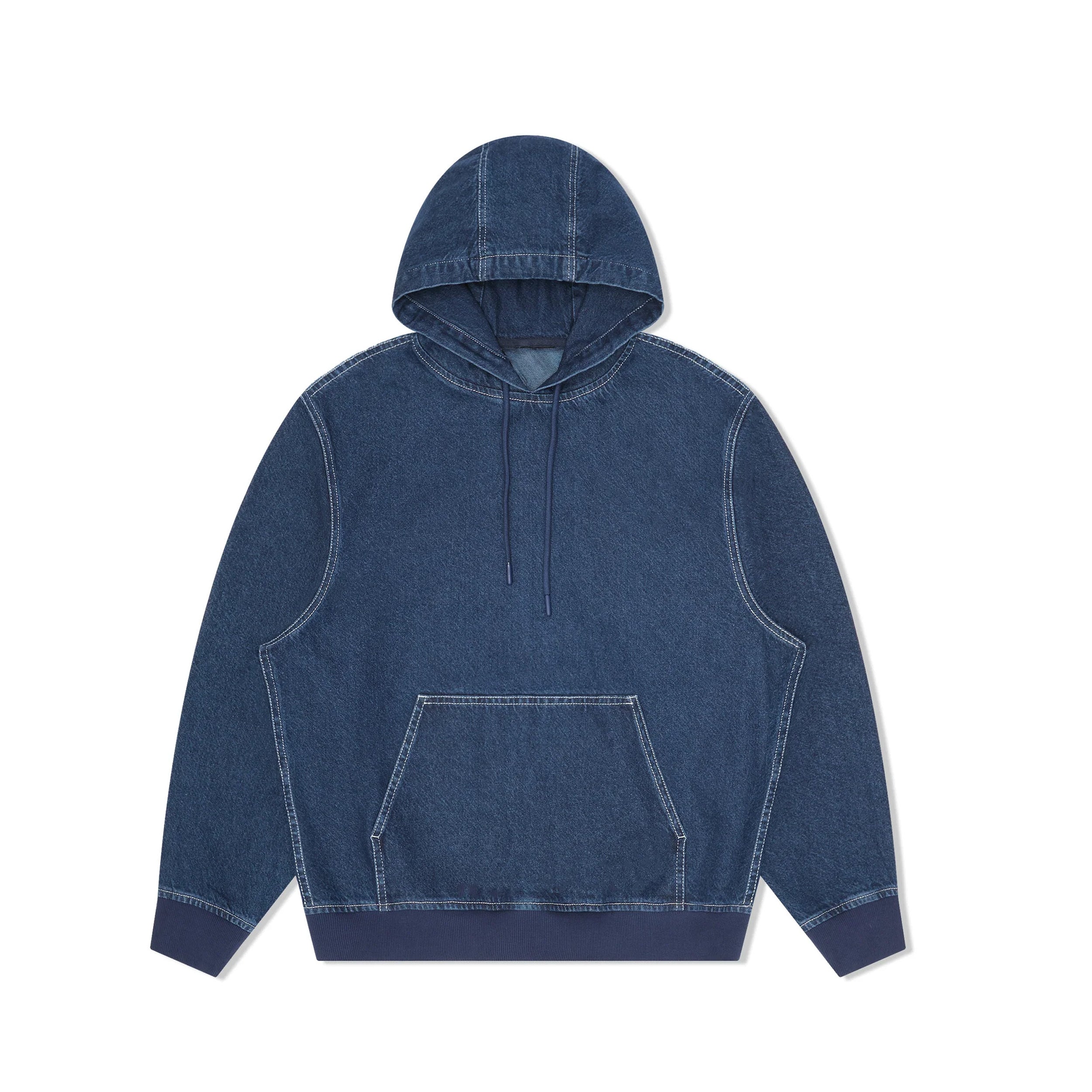 Only NY Denim Hoodie - Dark Indigo Wash | Men's & Women's Casual Streetwear | Perfect for Urban Outfits & Layering