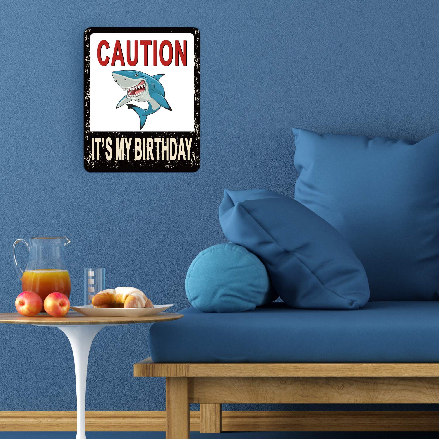8 Styles Shark Zone Party Decorations - Funny Beware of Sharks Wall Signs for Boys & Girls Birthday, Ocean Shark Theme Party Supplies with Adhesive Wall Stickers | Perfect for Underwater Themed Parties, Pool Parties & Kids Room Decor