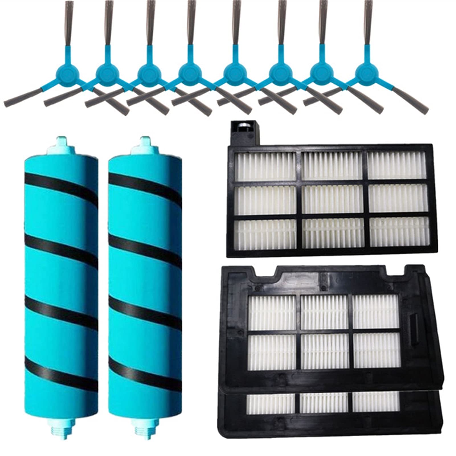 **Replacement HEPA Filter & Main Brush Side Brushes for Cecotec Conga 5090/4090 Robot Vacuum Cleaner - Compatible Sweeping Robot Accessories for Pet Hair & Hardwood Floors**
