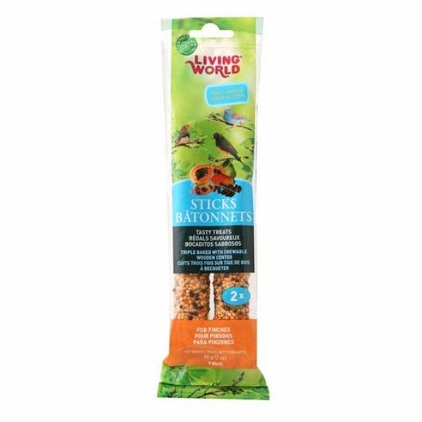 Living World Fruit Flavor Finch Treat Sticks - Natural Bird Snacks for Small Birds | Perfect for Training, Foraging & Bonding with Your Pet Finch