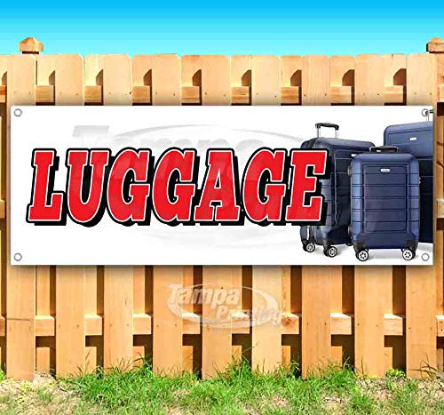 Heavy-Duty 13 oz Vinyl Luggage Banner with Metal Grommets - Durable Non-Fabric Sign for Travel & Retail Stores