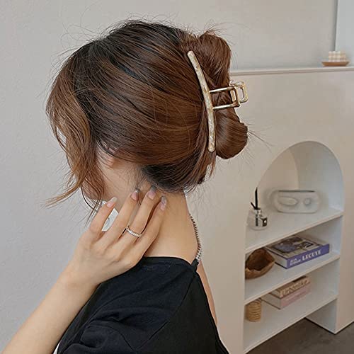 YHomU Hair Claw Clips 2PCS - Large Non-Slip Hair Clamps for Women, Daily & Holiday Use