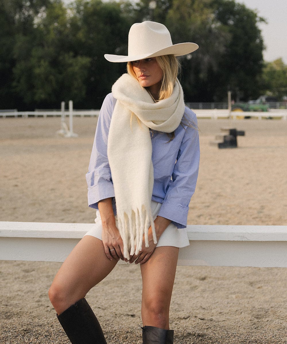 Soft & Chunky Mik Oversized Knit Scarf for Women - Winter Warm Fashion Accessory - Perfect for Cold Weather, Travel & Outdoor Activities