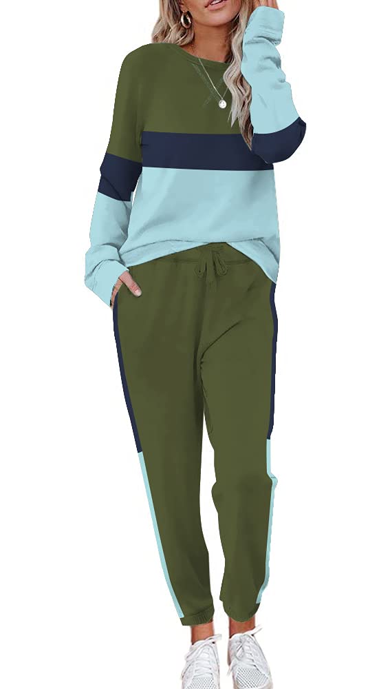 ETCYY Women's 2-Piece Lounge Set - Soft Sweatsuit Outfit with Long Pants for Yoga, Workout & Home Relaxation | Comfortable Athletic Tracksuit for Casual Wear