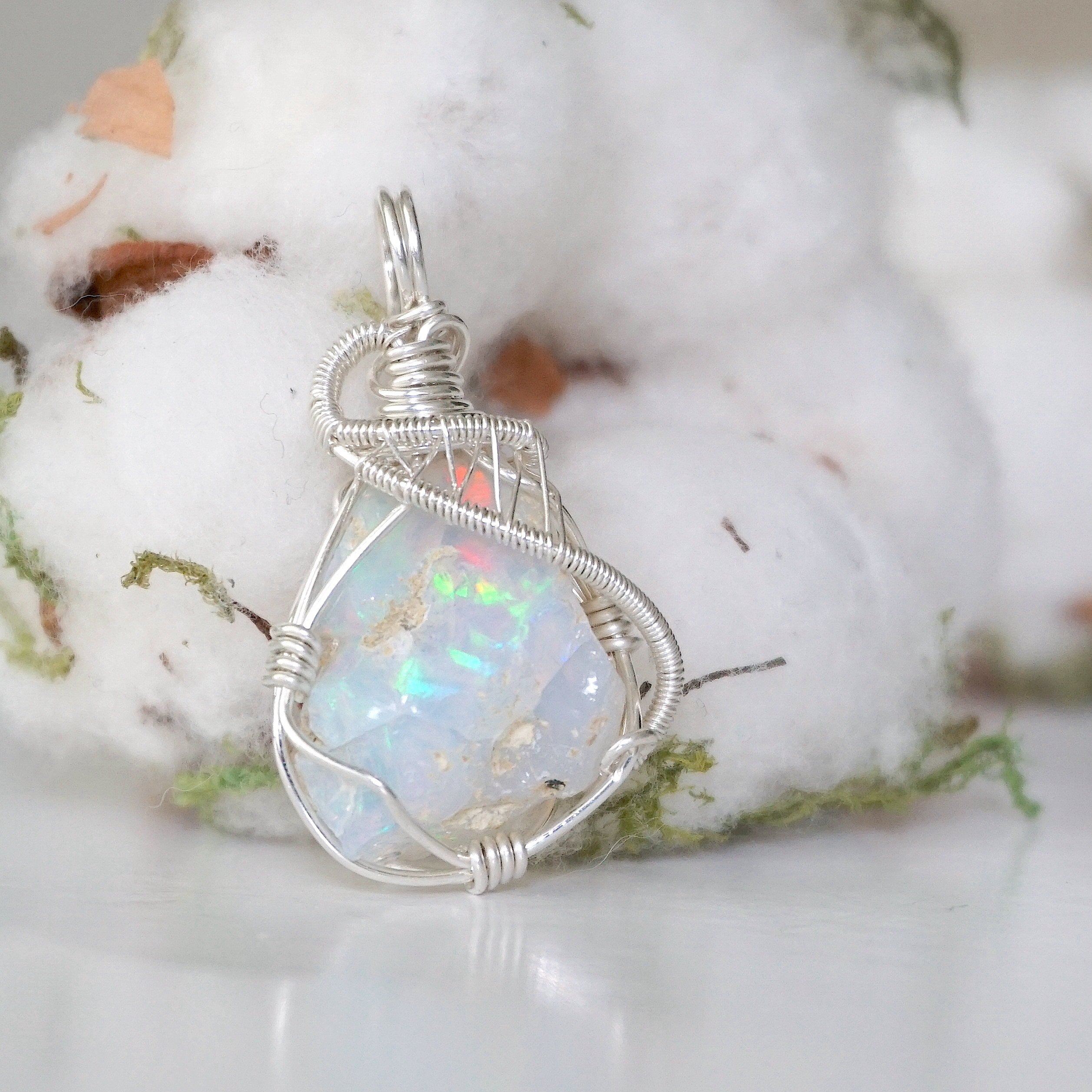 Fire Opal Pendant Necklace - Sterling Silver 925 Jewelry for Women | Elegant Gift for Birthday, Anniversary & Special Occasions