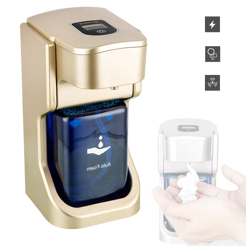Automatic Soap Dispenser - Hands-Free Infrared Sensor Foam Soap Machine, Stainless Steel Touchless Bathroom & Kitchen Sanitizer (Battery Operated) - Ideal for Home, Office, and Public Restrooms Hygiene