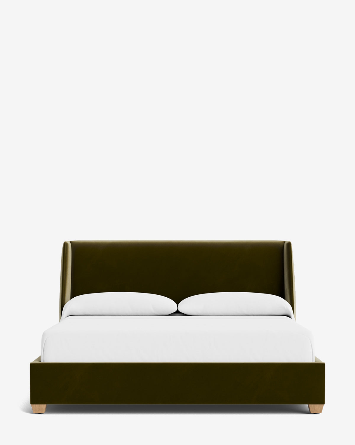 Walt Bed Low Headboard - Modern Minimalist Bed Frame for Small Spaces - Perfect for Apartments, Dorms & Guest Rooms