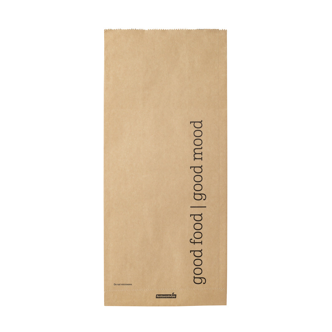 Eco-Friendly Kraft Paper Foil Bags with Bon Appetit Print - 1/2 Gallon Size (6.5