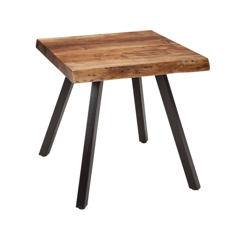 Modus Furniture Reese Live Edge Rectangular Side Table - Natural Acacia Wood End Table for Living Room, Bedroom & Office - Rustic Modern Home Decor Accent Table