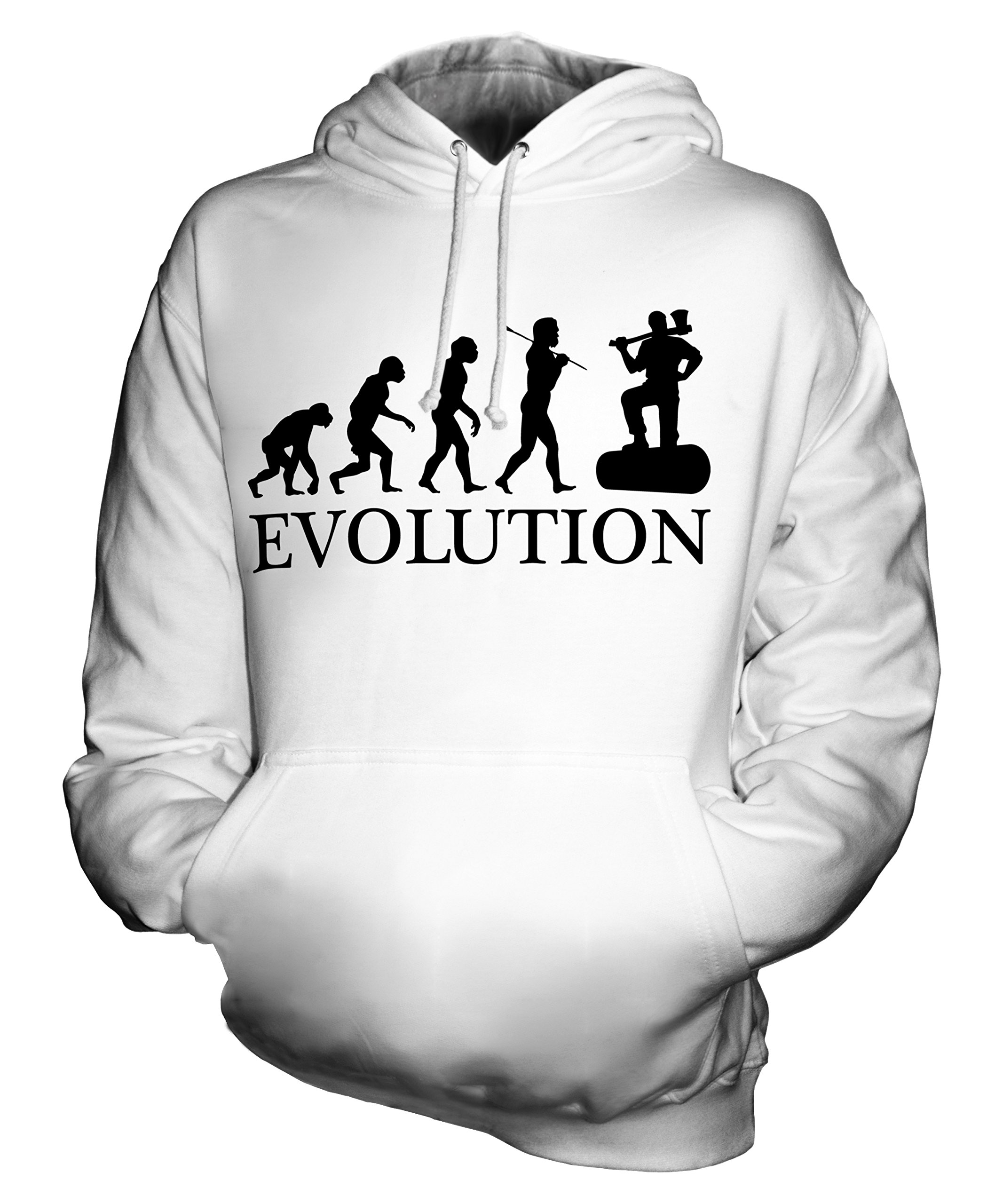 Unisex Lumberjack Hoodie - Evolution of Man Graphic Pullover for Men & Women | Cozy Casual Wear for Outdoor Adventures & Street Style
