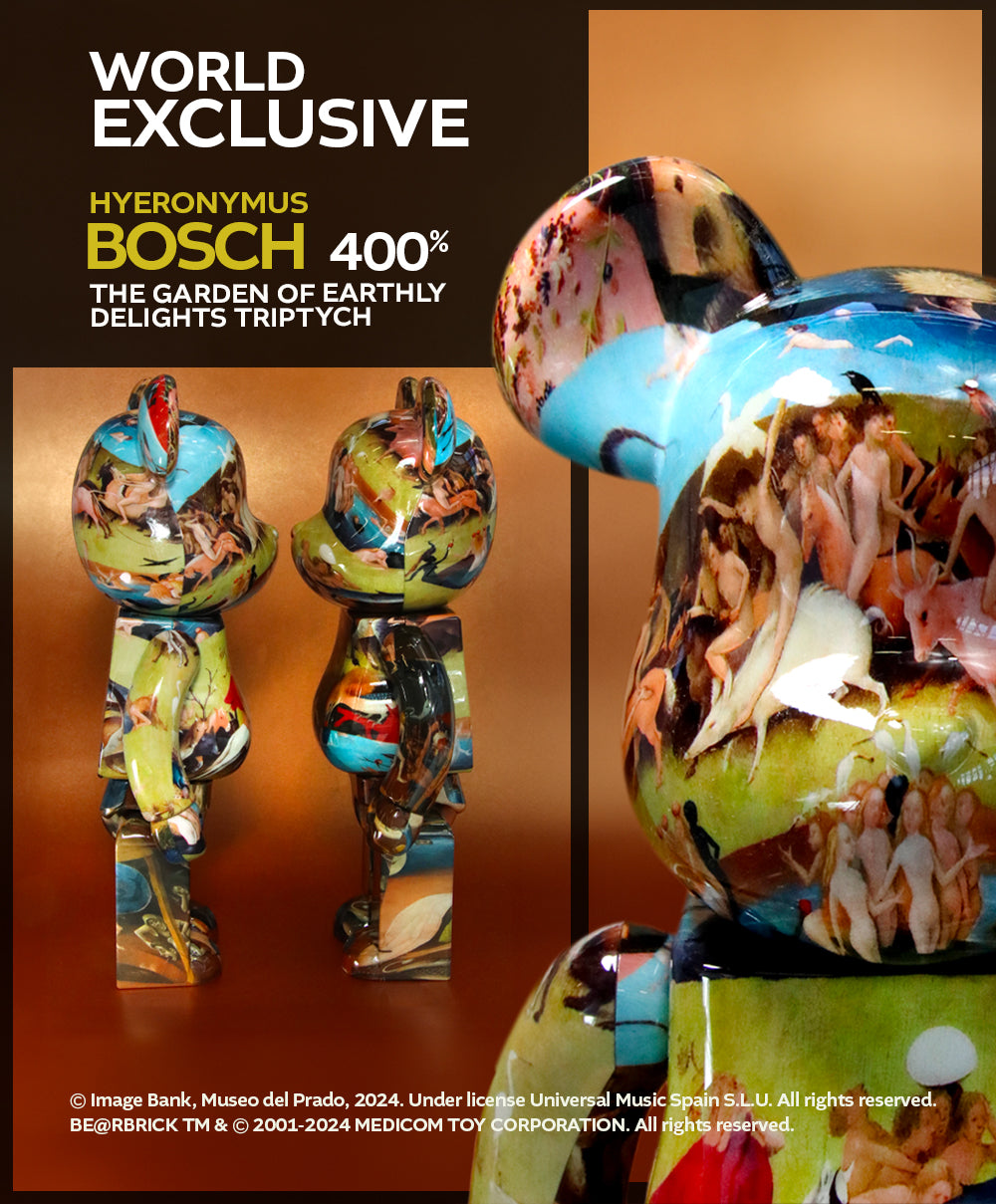 400% Bearbrick Le Jardin des Délices Jérôme Bosch Art Toy - Limited Edition Collectible Figure for Home Display & Pop Culture Enthusiasts