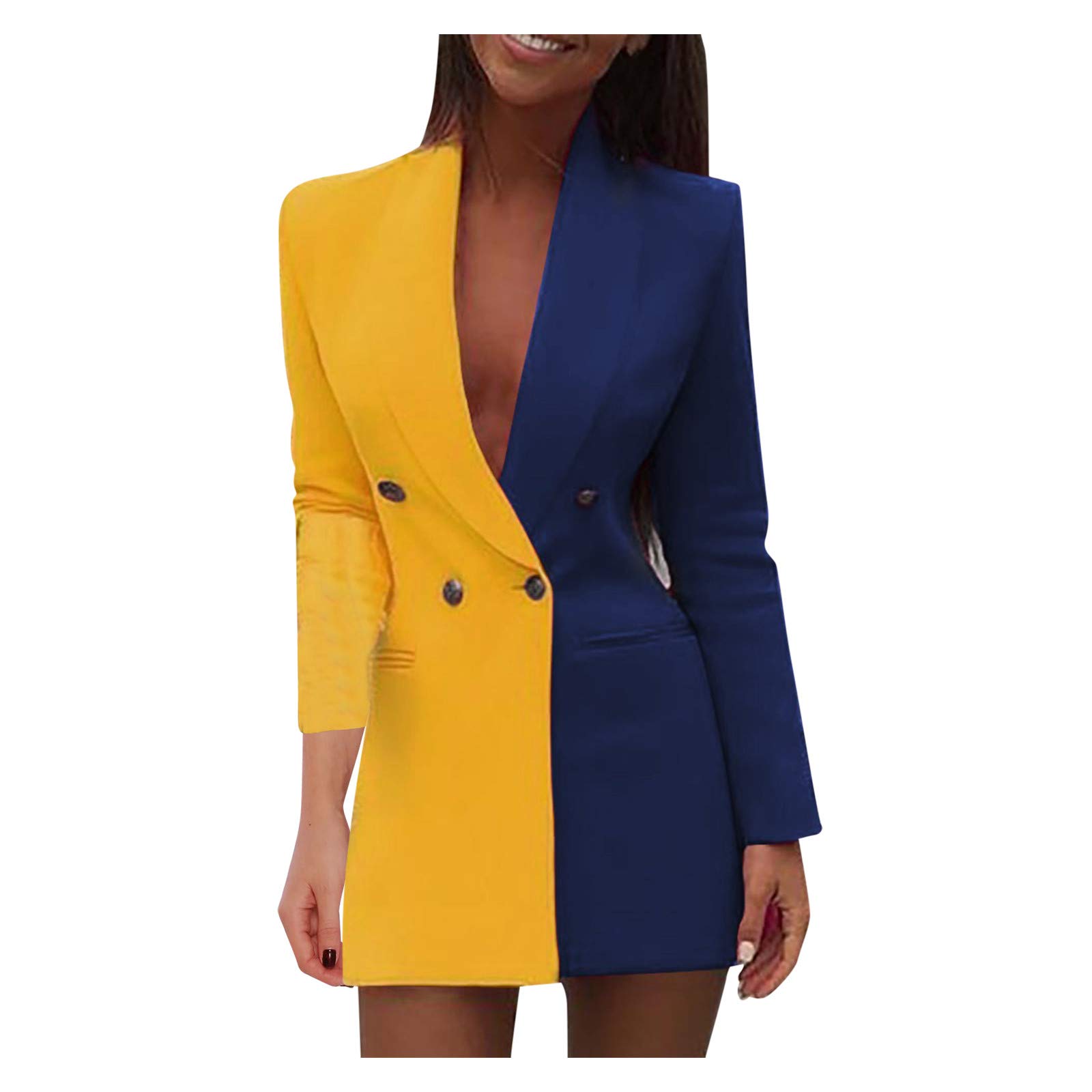 Vintage Plaid Blazer Dress for Women - Office & Casual Wear
