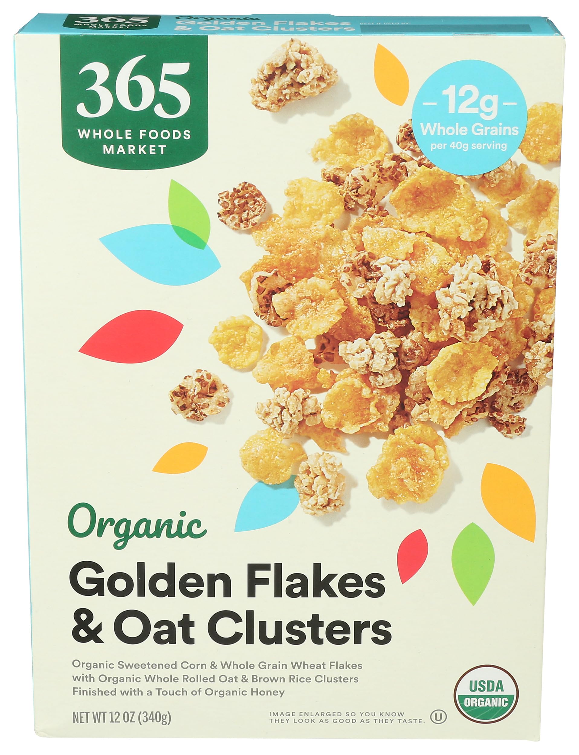 365 by Whole Foods Market, Organic Golden Flakes & Oat Clusters - Healthy Breakfast Cereal for Kids & Adults - Perfect for Morning Meals, Snacks, and On-the-Go Nutrition
