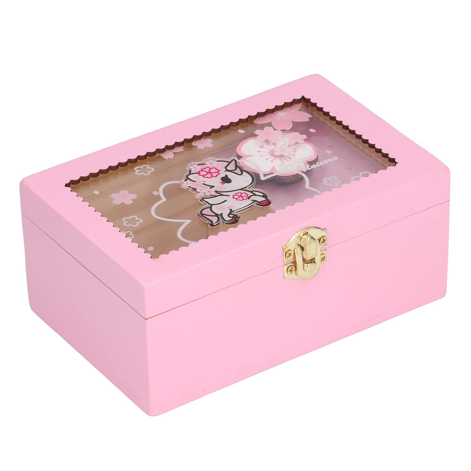 Shanrya Pink Horse Jewelry Box for Girls - Durable Thick Storage Organizer with Secure Lid - Perfect for Bedroom, Dresser, and Gift Giving - Home Decor & Room Accessories