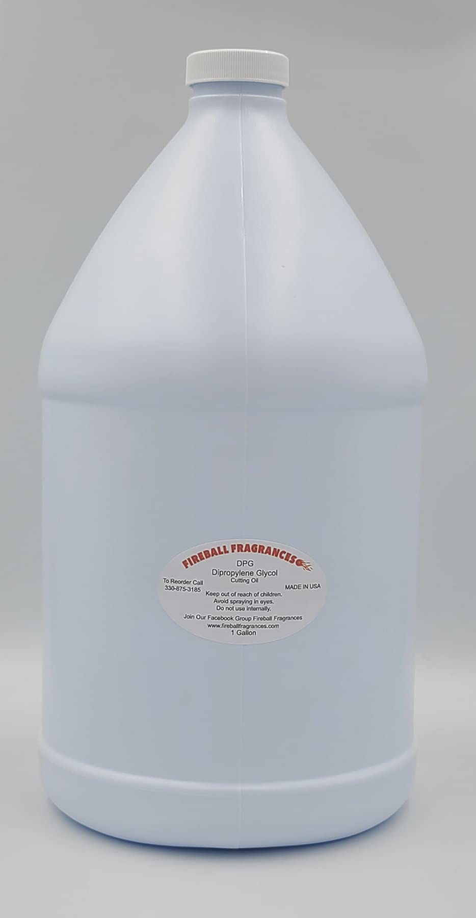 Fireball Fragrances Premium Manufacturer Grade DPG - Dipropylene Glycol (2 Gallons) | High-Quality Carrier Oil & Cutting Oil for DIY Perfumes, Cosmetics & Industrial Applications