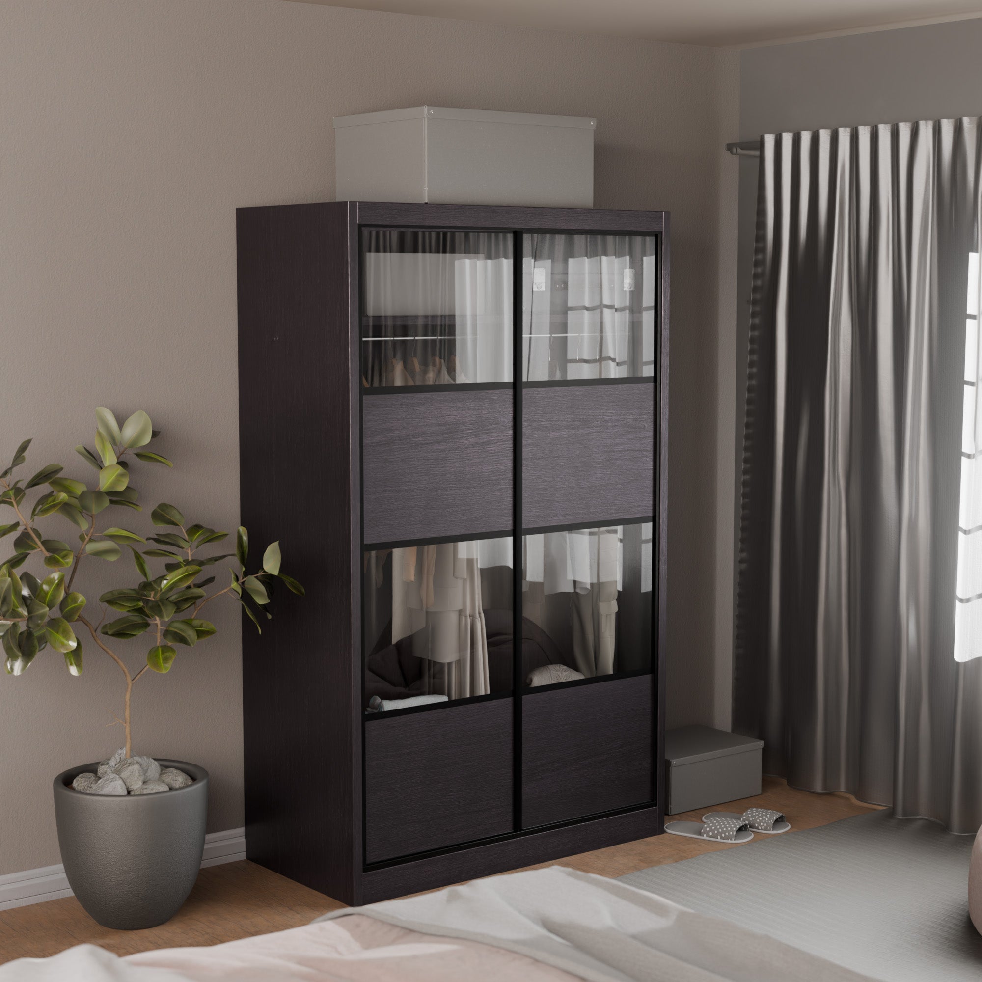 Josie Modular Wardrobe W06 - Customizable Closet Organizer with Adjustable Shelves & Hanging Rod for Bedroom, Closet, or Walk-In Wardrobe Organization