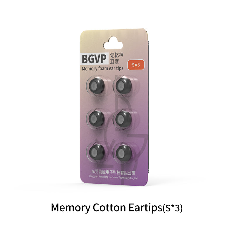 BGVP Memory Foam Eartips for Earphones - Noise Isolating Replacement Tips for AirPods, Galaxy Buds & Wireless Earbuds - Perfect for Workouts, Commuting & Travel