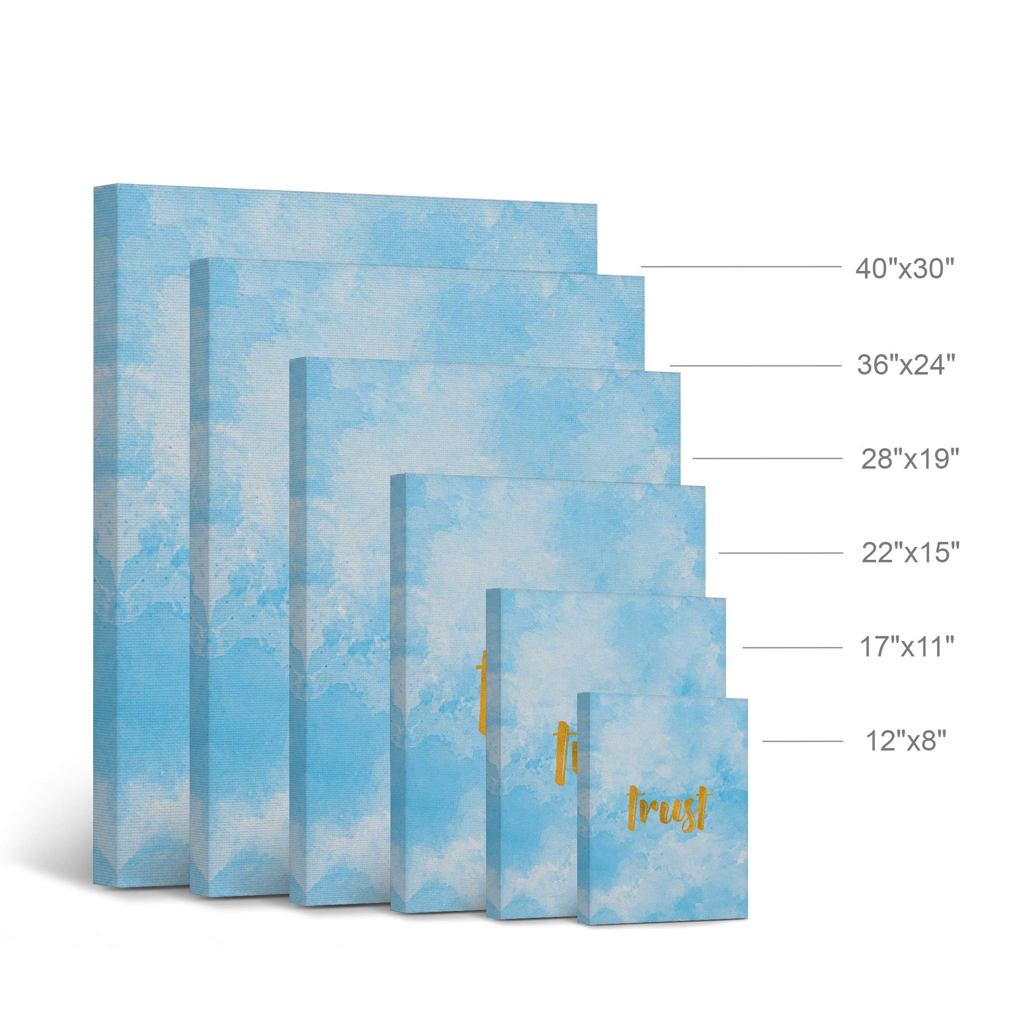 Bible Verse Canvas Wall Art - Christian Inspirational Gift for Home & Church
