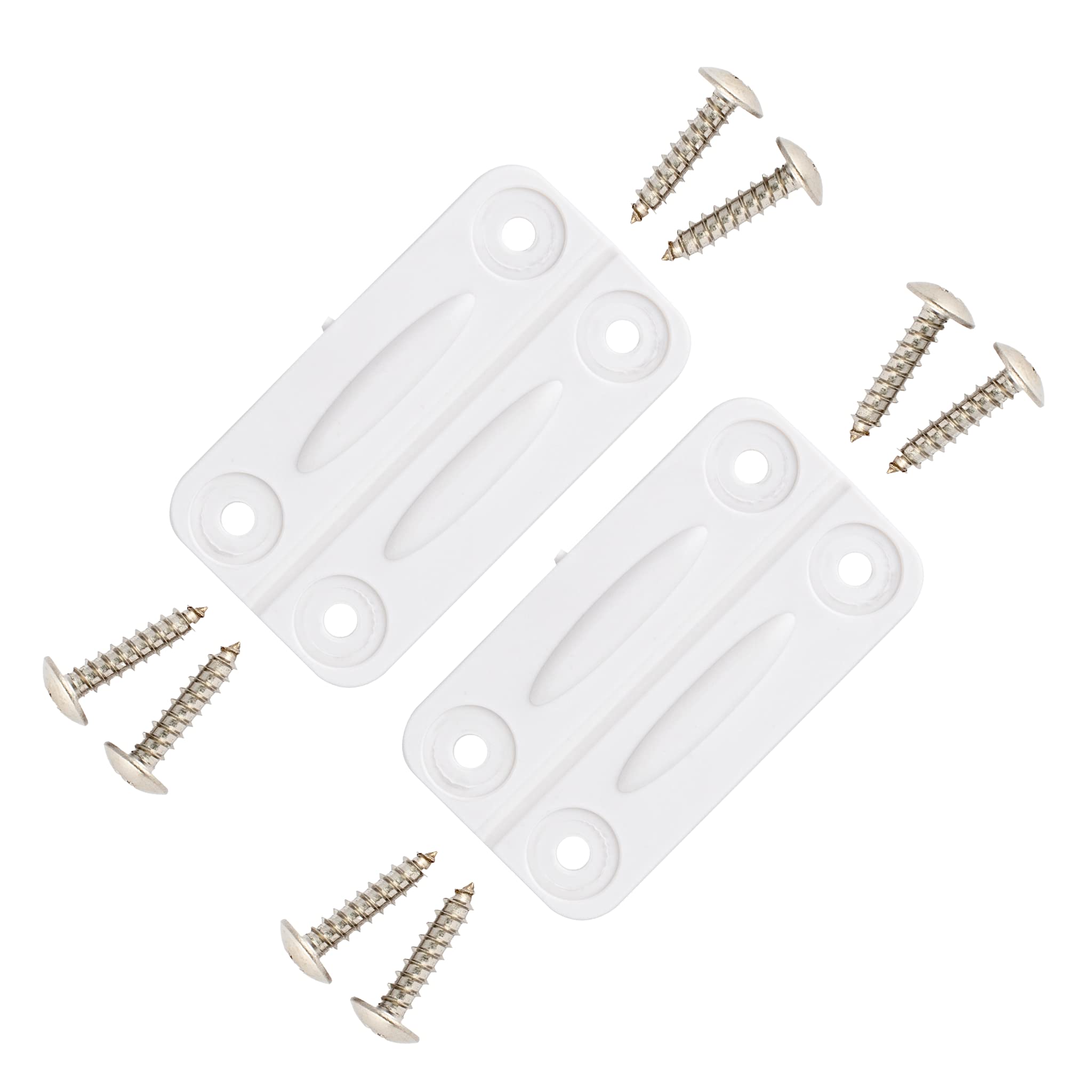 NeverBreak Parts - 2 Pack High Strength White Igloo Cooler Hinges Replacement with Screws | Durable Ice Chest Repair Kit for Outdoor Camping, Picnics, and Tailgating