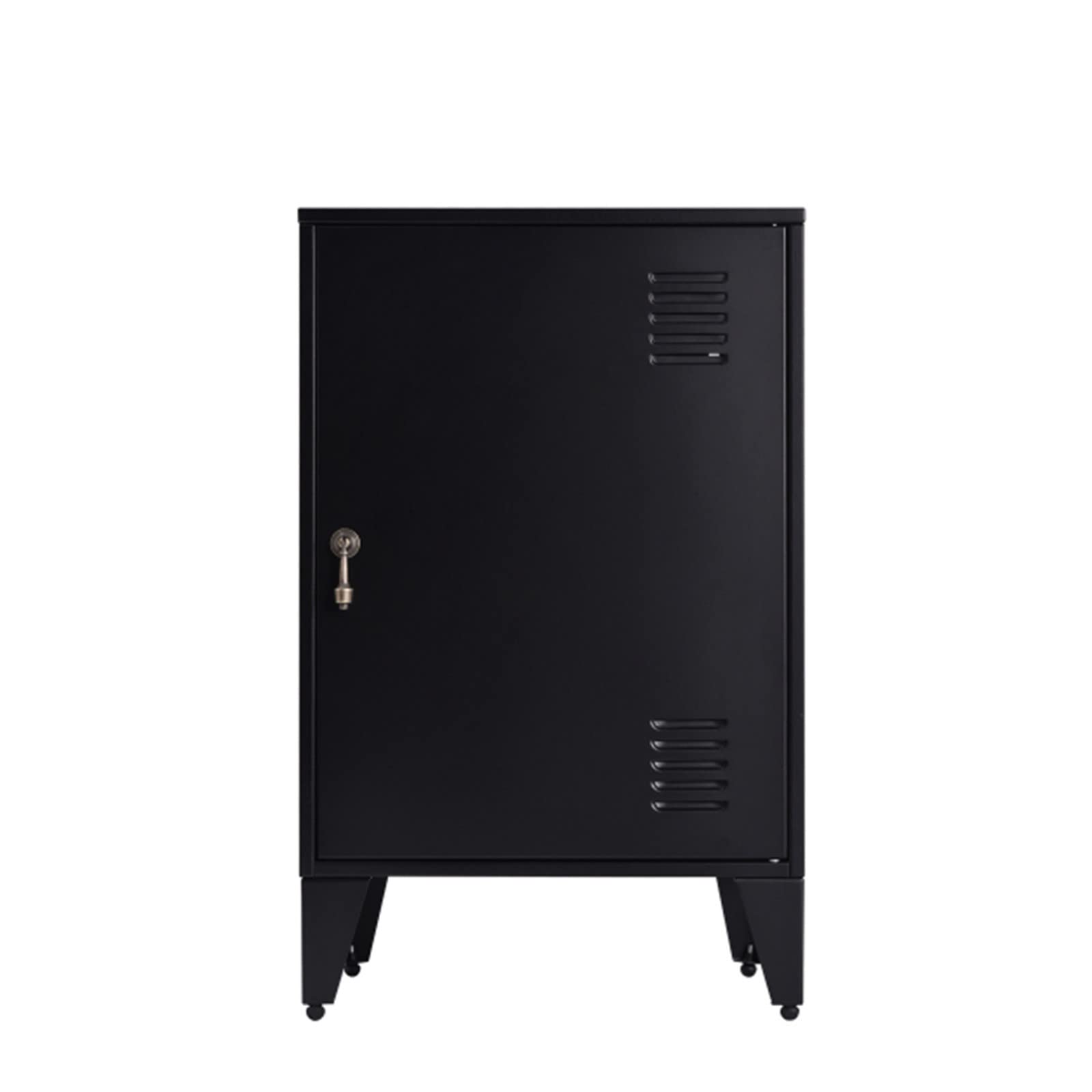 Modern Metal Nightstand with 1-Door Cabinet - Stylish Side Table for Bedroom, Living Room & Office - Perfect for Storage, Reading Lamp & Alarm Clock Placement