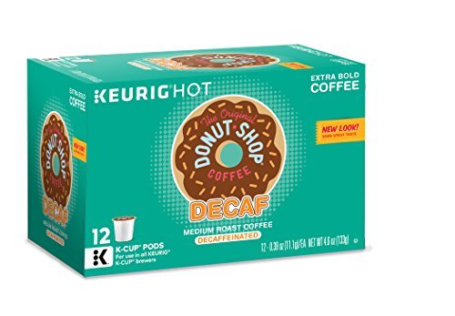 Donut Shop Classics Decaf Coffee K-Cup Pods for Keurig - 72 Count (12 Packs of 6) | Smooth Medium Roast | Perfect for Office, Home & Morning Brews