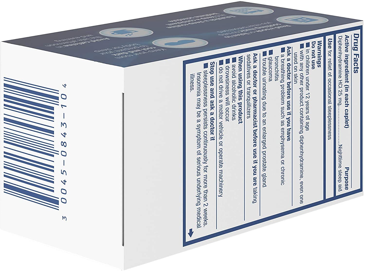 Simply Sleep Nighttime Sleep Aid Caplets - 100 Count (Pack of 3) | Non-Habit Forming Sleep Support for Adults | Perfect for Travel, Jet Lag & Restful Nights