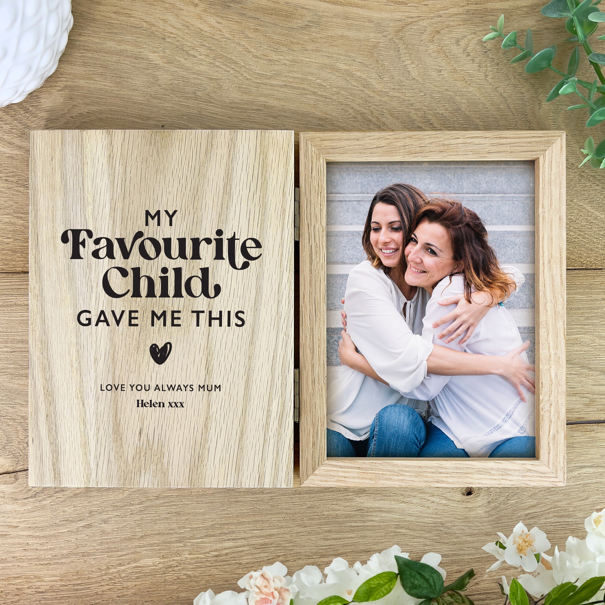 Personalized 'My Favorite Child Gave Me This' Photo Book Frame - Perfect for Mother's Day Gifts, Family Keepsakes & Nursery Decor