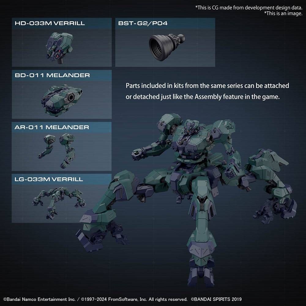 Bandai 30 Minutes Missions 30MM 1/100 Balam Industries BD 011 Melander (Liger Tail Ver.) Armored Core VI Model Kit - Perfect for Collectors & Tabletop Gaming Scenes