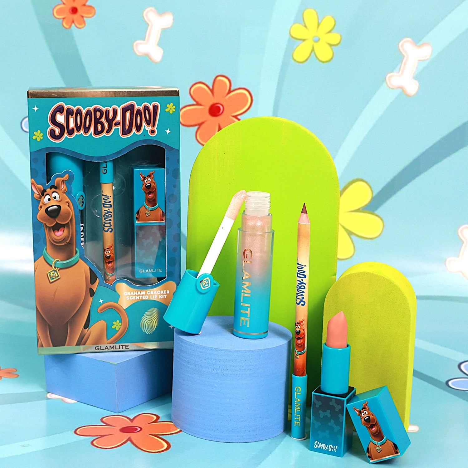 Scooby Doo Lip Kit - 3-Piece Lipstick Set with Gloss & Liner | Cartoon Character Makeup for Halloween, Cosplay & Themed Parties | Long-Lasting & Moisturizing