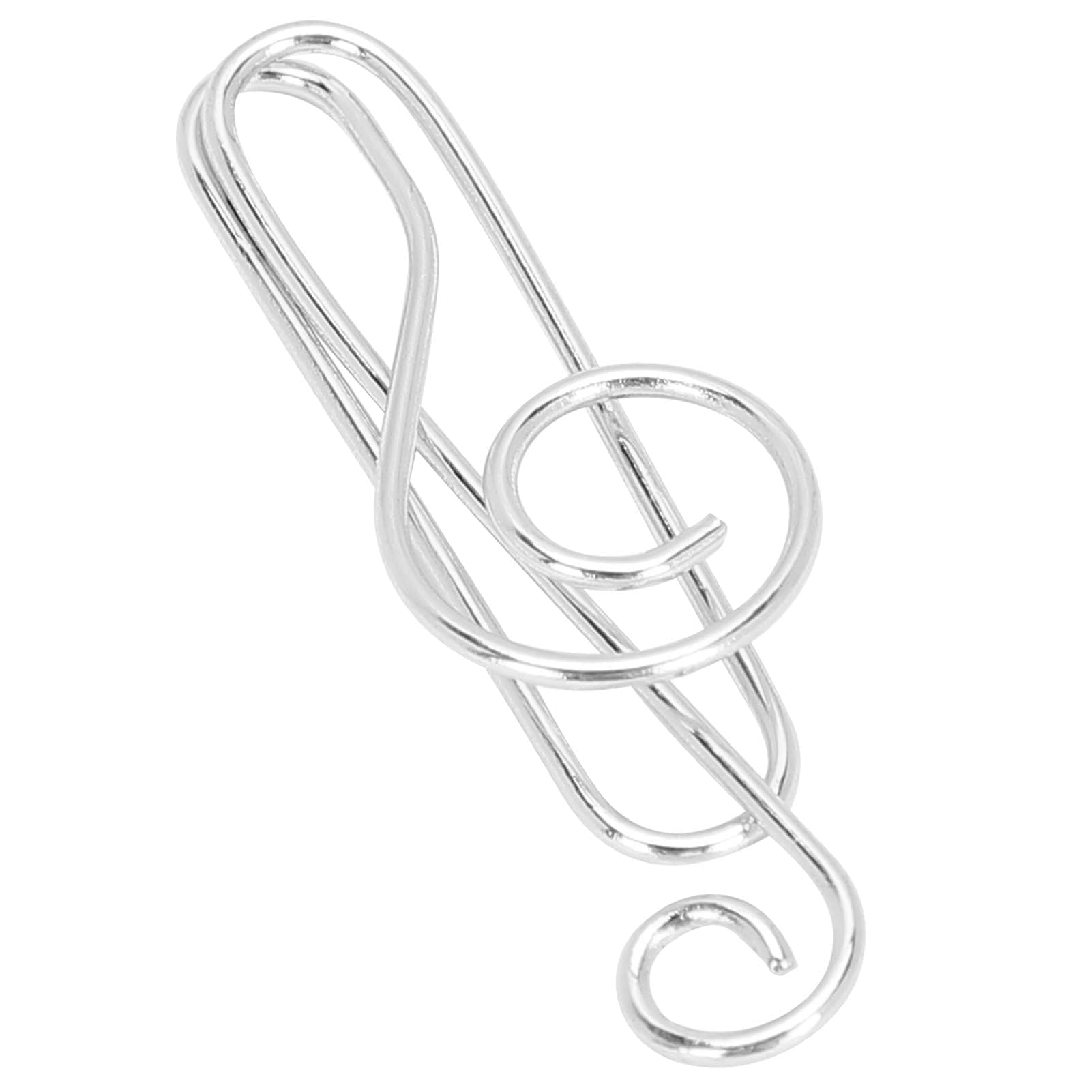 20Pcs Musical Note Paper Clips - Silver Metal Music Themed Office Clips, Creative Cute Stationery Clamps for School, Office & Home Use - Perfect for Organizing Documents, Scrapbooking & Gift Wrapping