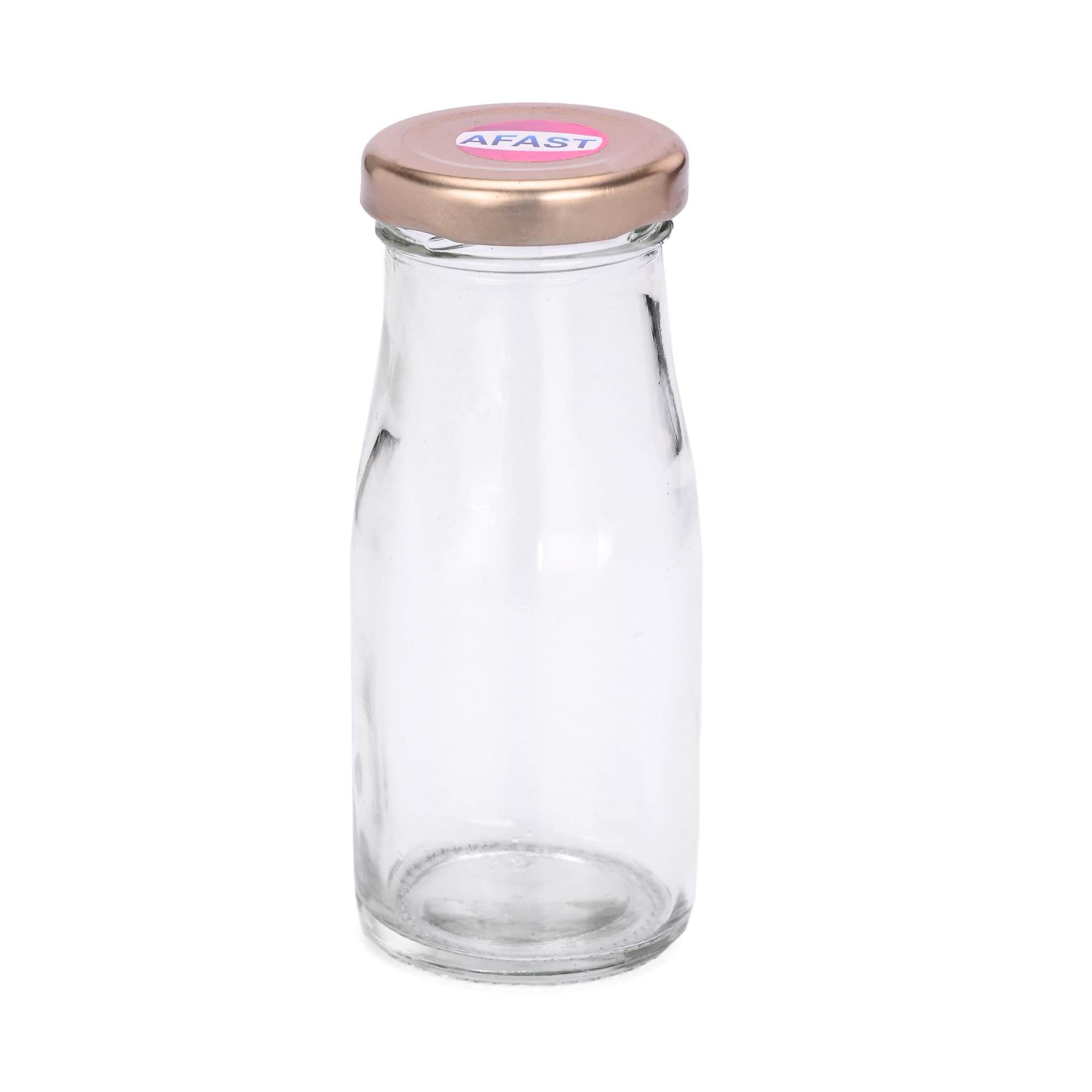 Stylish Transparent Glass Milk Bottle - 100ml Capacity, Food Grade Safe for Water, Juice & Beverages - Perfect for Home, Office, and Outdoor Use